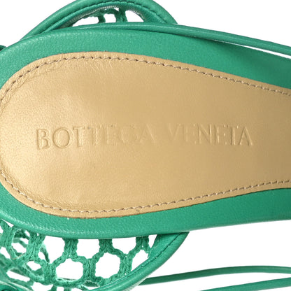 Bottega Veneta Mesh Nappa Stretch Ankle Tie 90mm Sandals 37.5 Acid Turquoise 6 of 7