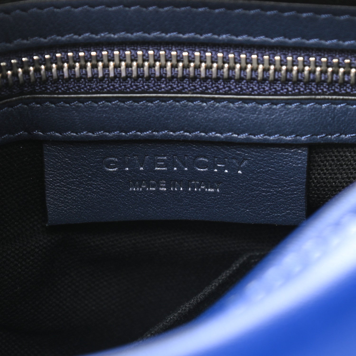 Givenchy Calfskin Small Pandora Logo Strap Blue 7 of 10