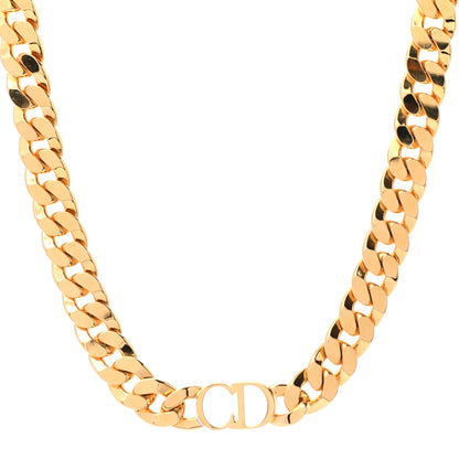 Christian Dior Metal Danseuse Etoile Chain Choker Necklace Gold 1 of 4