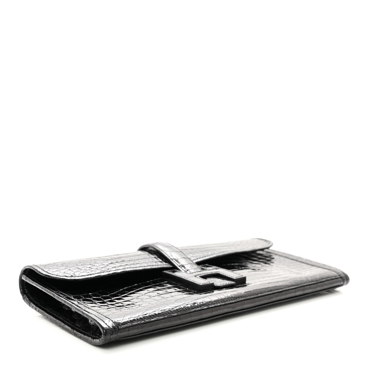 Shiny Niloticus Crocodile Jige Elan 29 Clutch Black