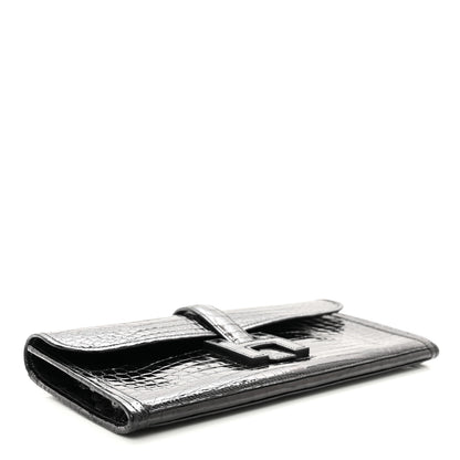 Hermes Shiny Niloticus Crocodile Jige Elan 29 Clutch Black 4 of 7
