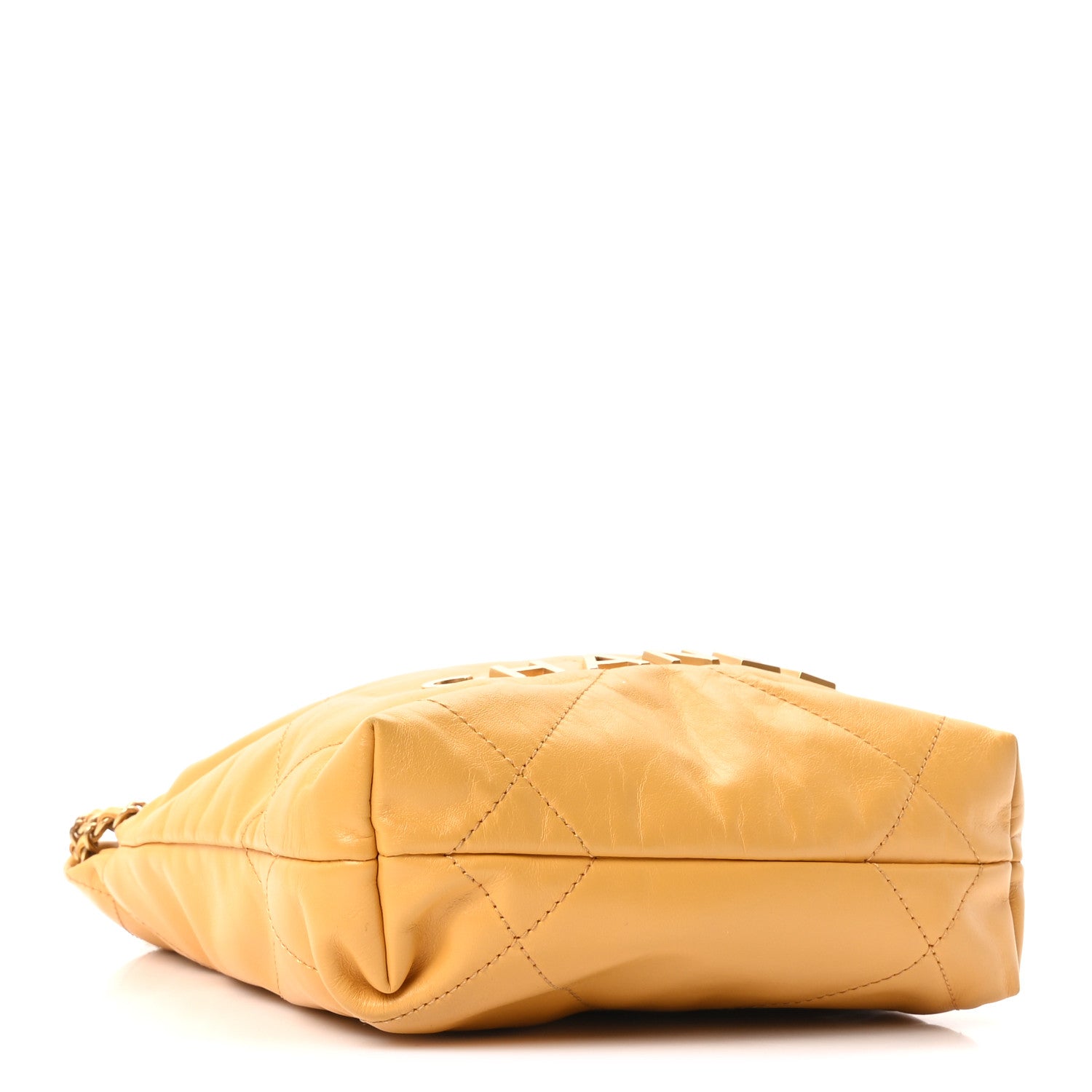 Chanel Shiny Calfskin Quilted Mini Chanel 22 Yellow 4 of 11