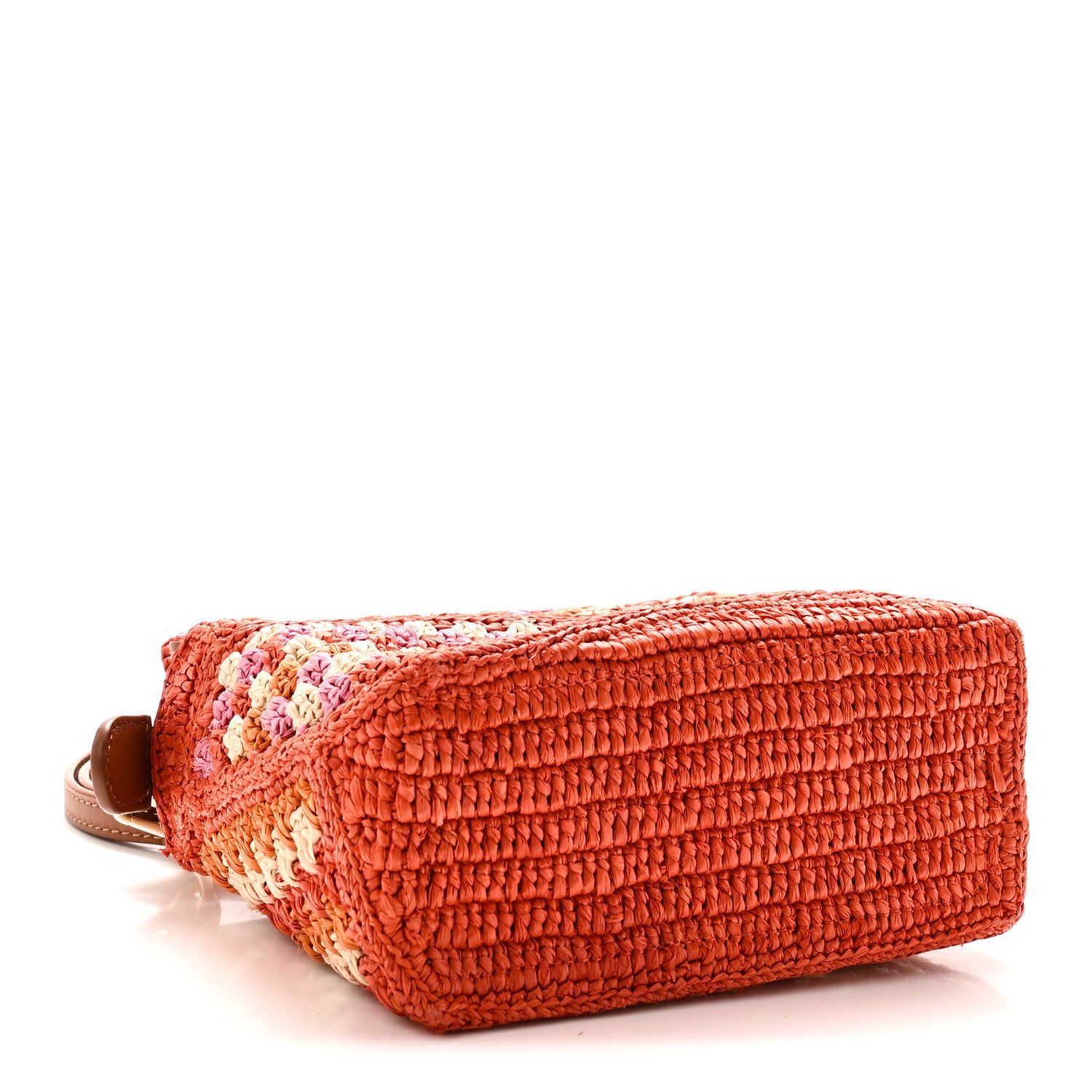 Loewe Raffia Crochet Calfskin Paula's Ibiza Mini Puzzle Edge Bag