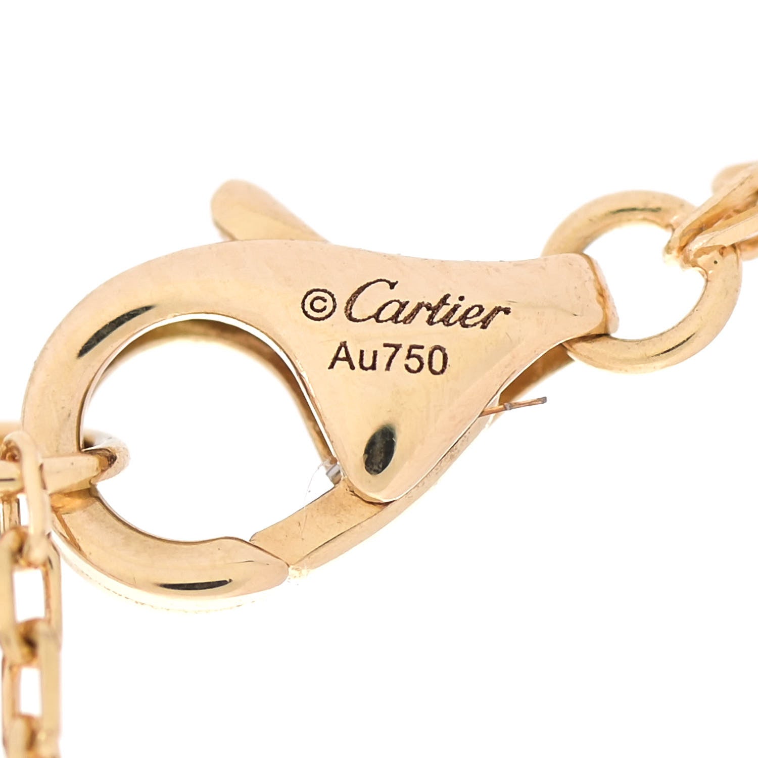 Cartier 18K Yellow Gold 2 Diamond LOVE Necklace 4 of 5