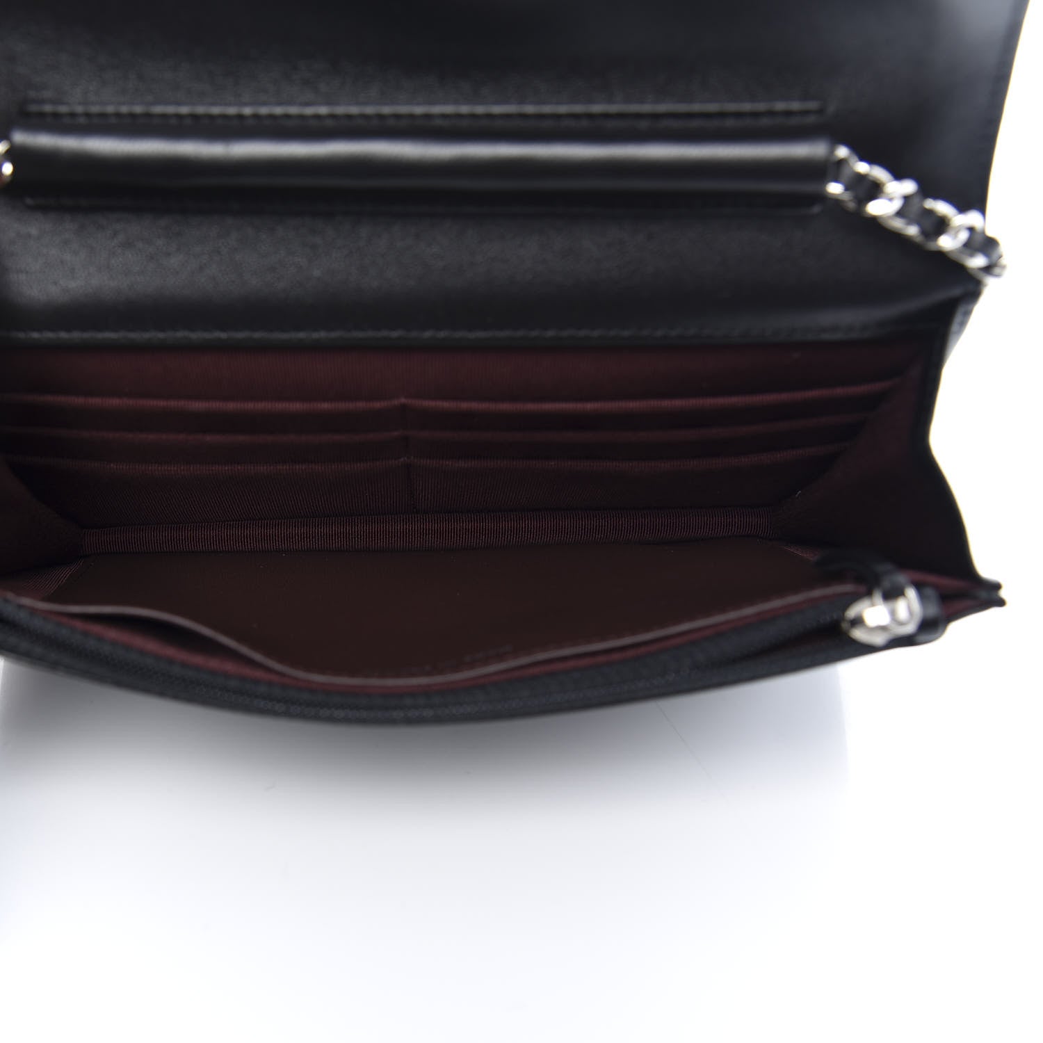 Chanel Lambskin Quilted Wallet On Chain WOC Black 5 of 12