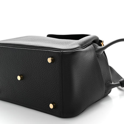 Hermes Taurillon Clemence Lindy 26 Black 9 of 10