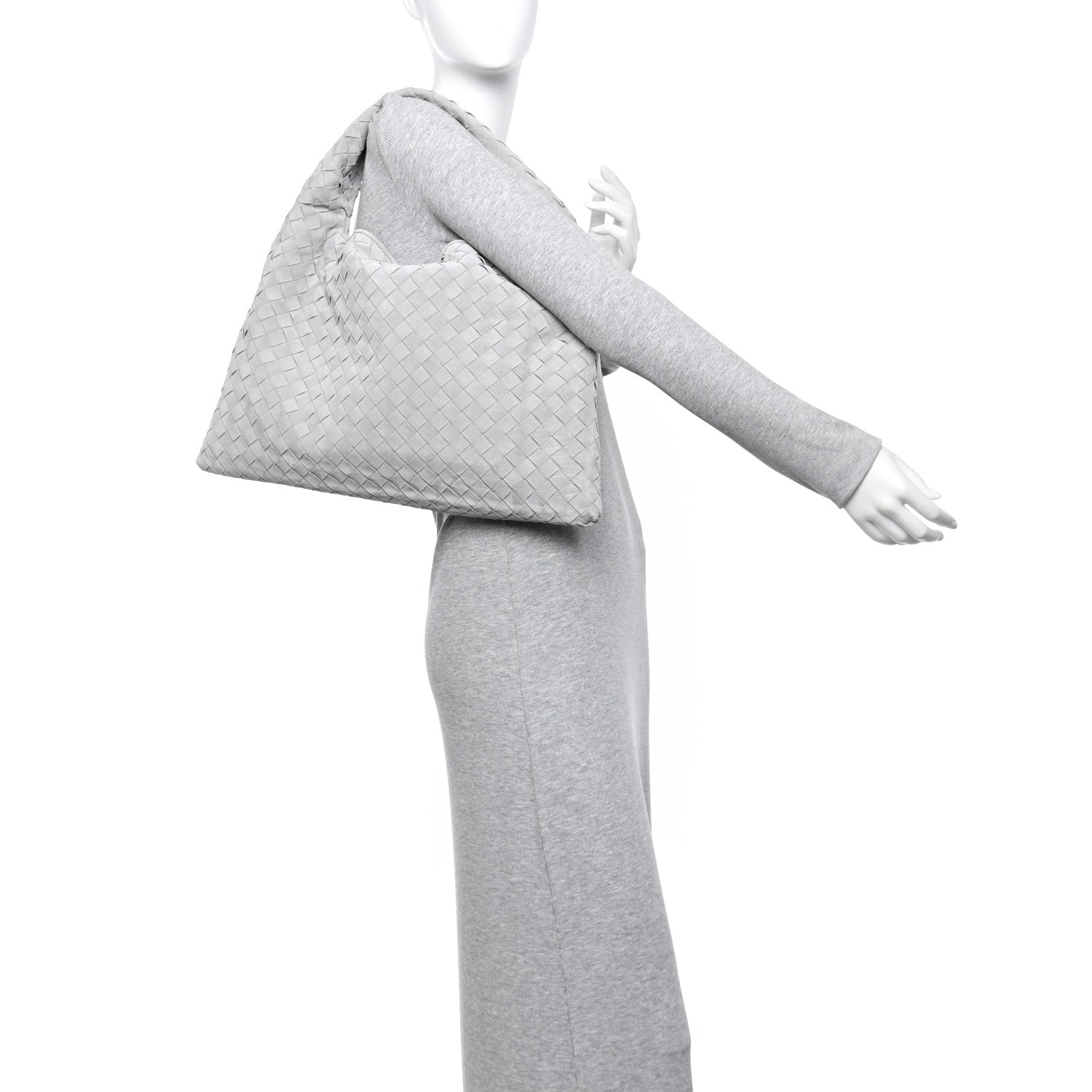 Bottega Veneta Suede Intrecciato Small Hop Sterling 2 of 10