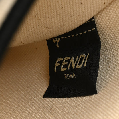 Fendi Canvas Logo Large Shopping Tote Grezzo Black 7 of 10