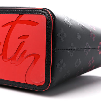 Christian Louboutin Perforated Calfskin Degrade Loubinthesky East West Cabata Tote Black Red 10 of 11