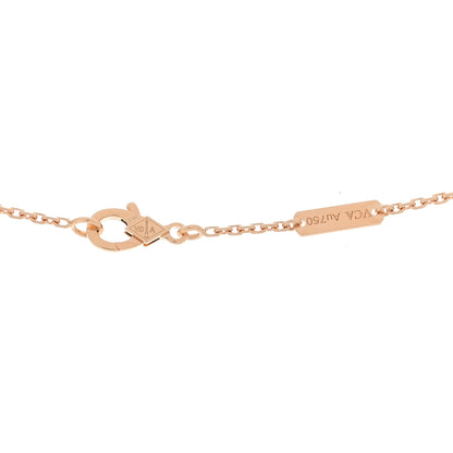Van Cleef & Arpels 18K Rose Gold Gray Mother of Pearl Vintage Alhambra Pendant Necklace 3 of 4