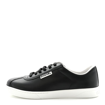 Chanel Calfskin CC Uniform Womens Sneakers 40 Black 1 of 9