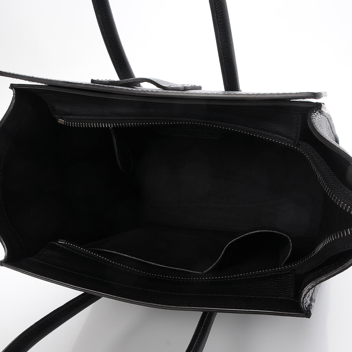 Celine Drummed Calfskin Micro Luggage Black 5 of 7