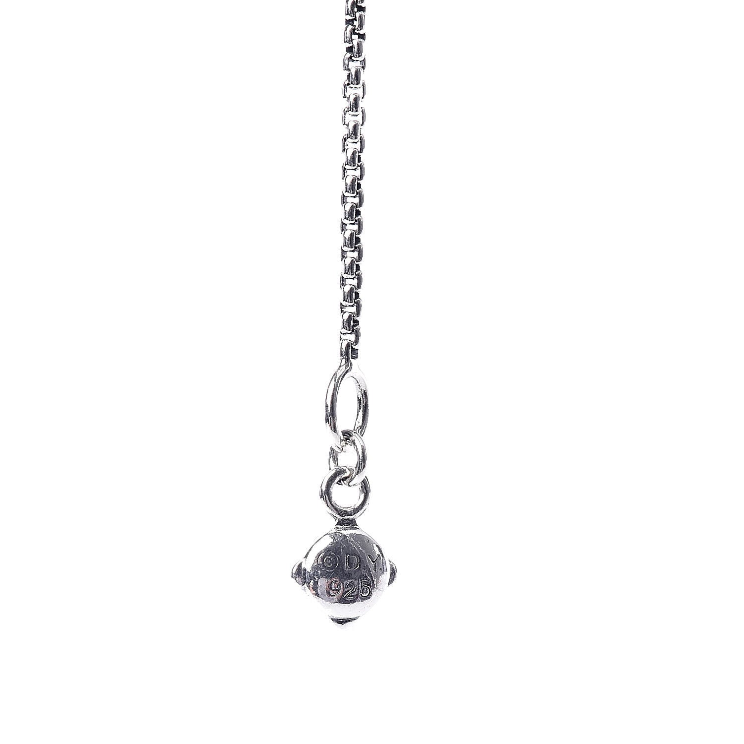 David Yurman Sterling Silver Pearl 18mm Starburst Pendant Necklace 4 of 5