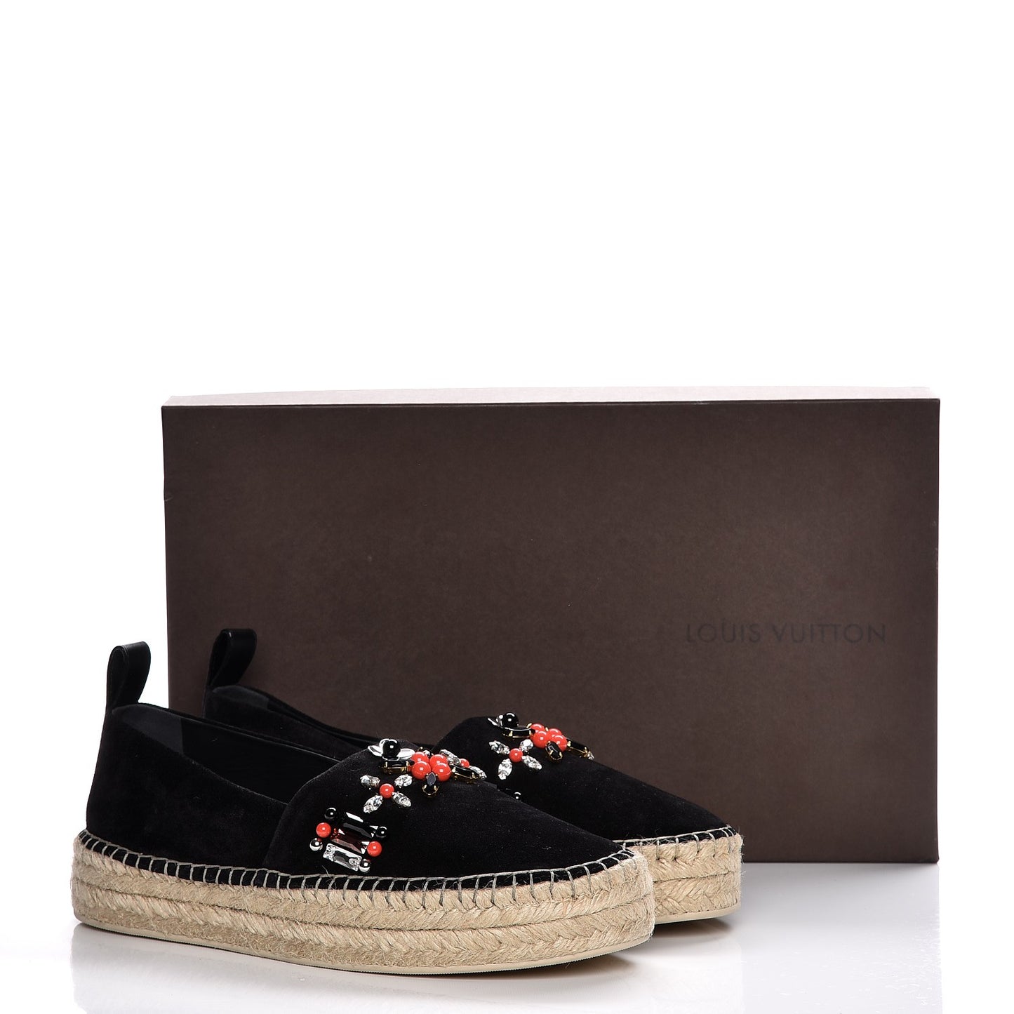 Suede Front Pier Espadrille Flats 39 Black