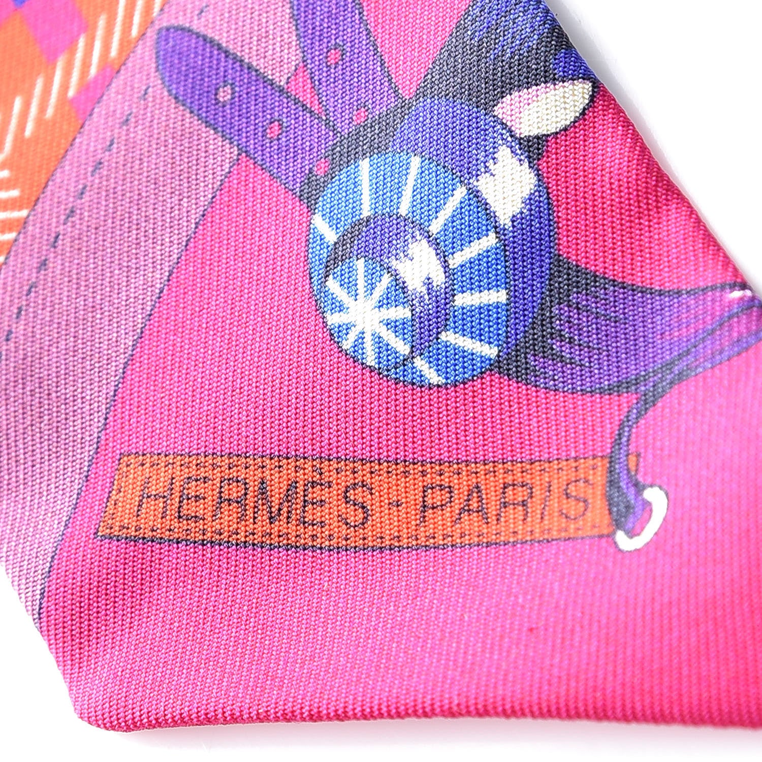 Hermes Silk Voitures Nouvelles Twilly Rouge Rose Fuchsia 5 of 5