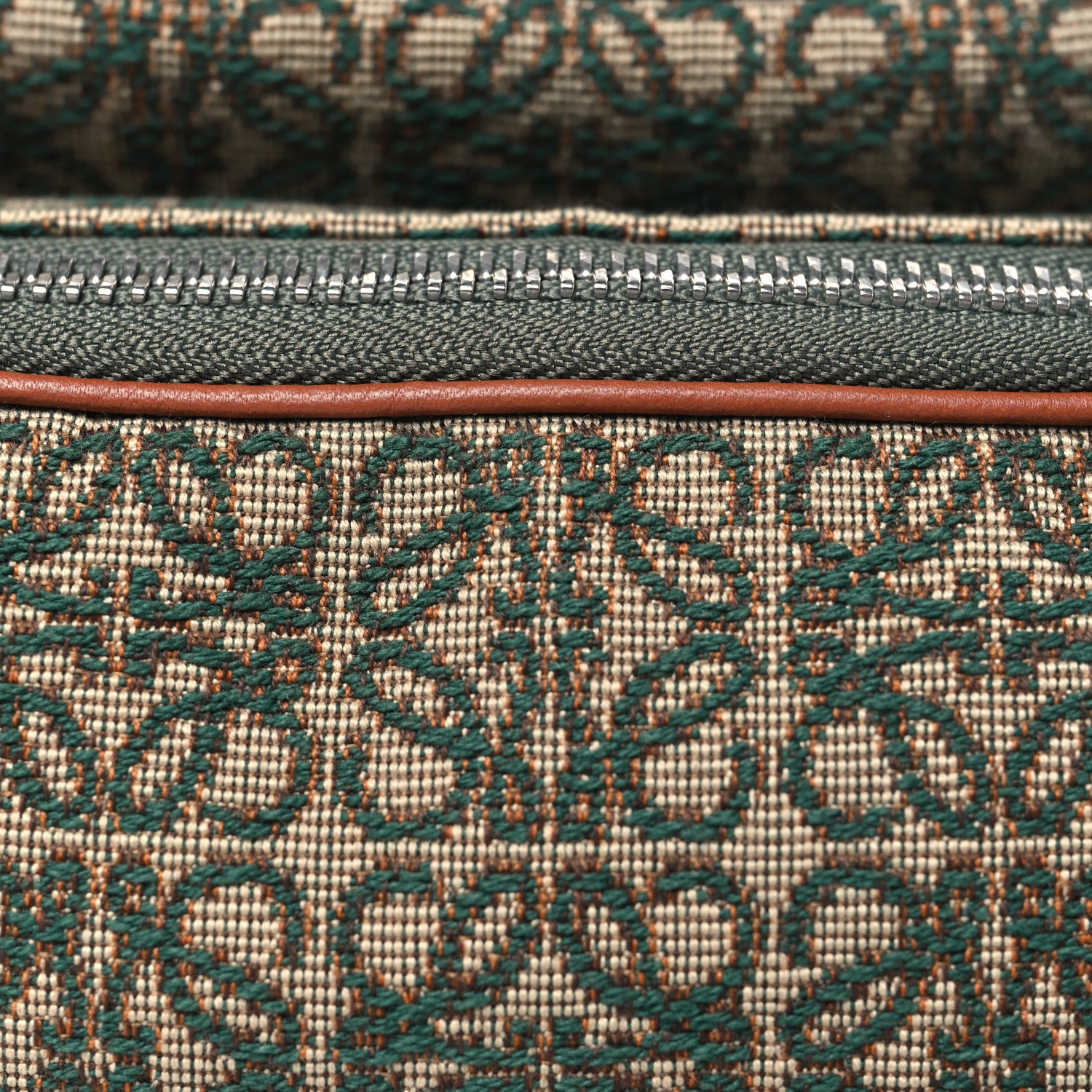 Loewe Jacquard Anagram Calfskin Mini Camera Bag Khaki Green Tan 8 of 10