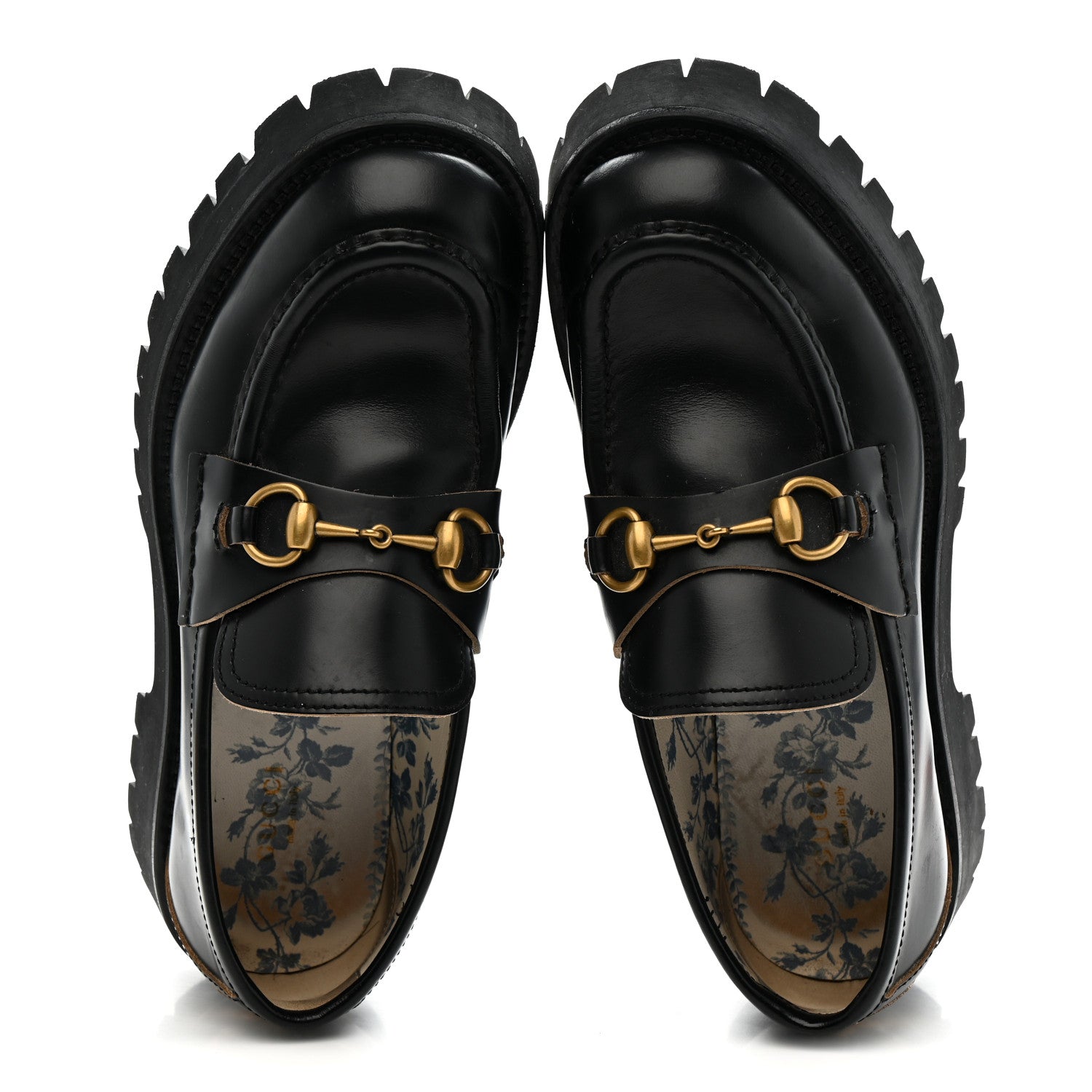 Gucci Cordovan Lux Womens Harald Horsebit 25mm Platform Loafers 39 Black 2 of 13