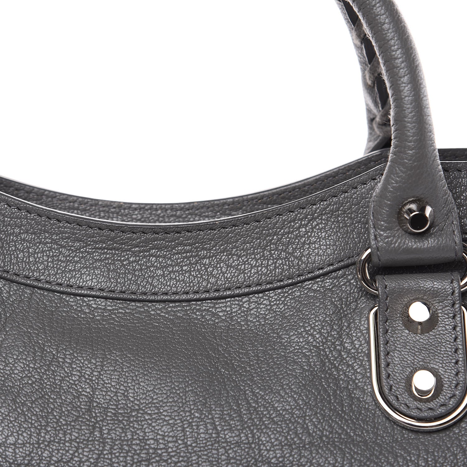 Balenciaga Chevre Silver Metallic Edge Hardware City Gris Acier 10 of 11