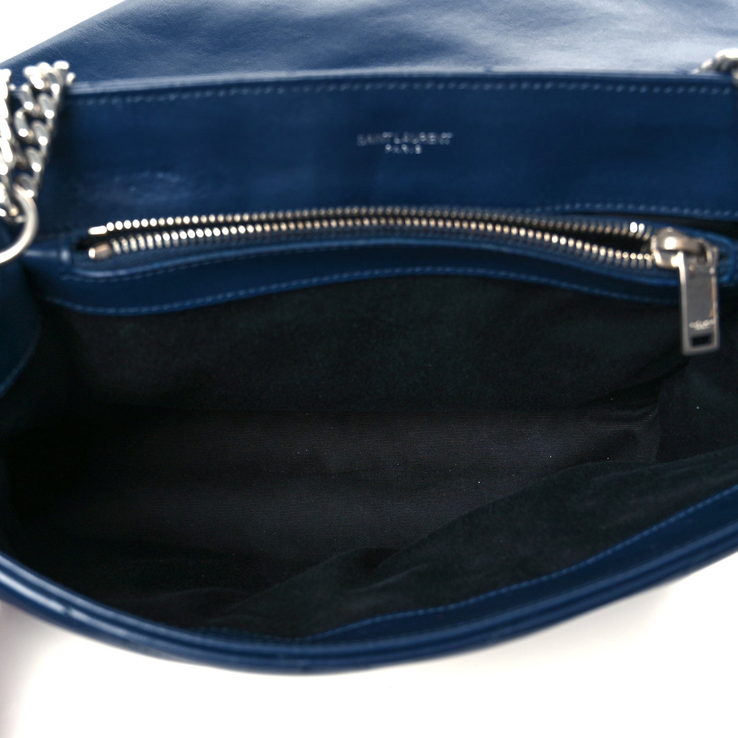 Calfskin Y Quilted Monogram Medium Loulou Chain Satchel Medium Blue