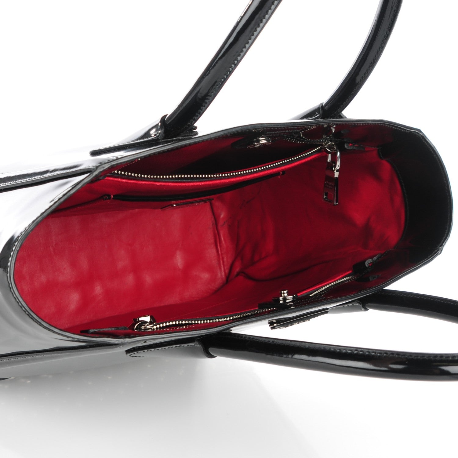 Prada Spazzolato Crystal Studded Tote Nero Black 5 of 9