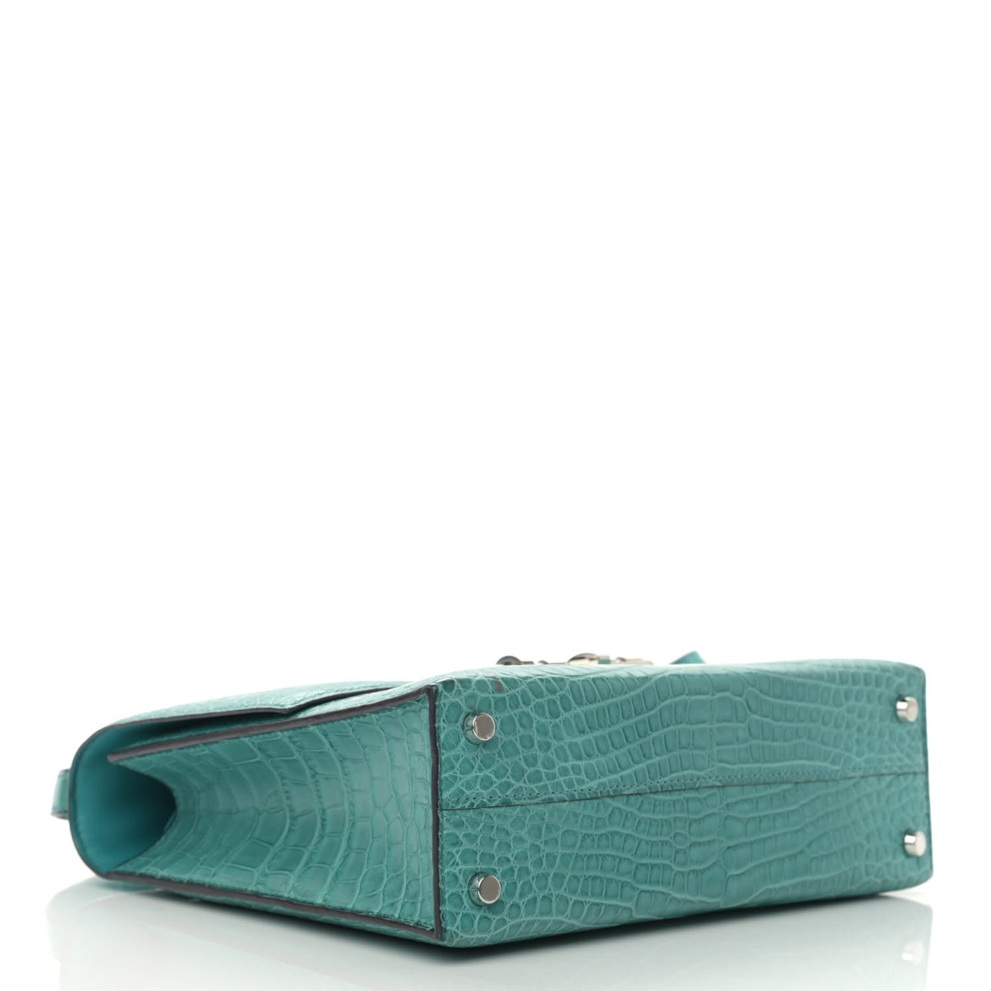 Matte Alligator Verrou 21 Bleu Paon
