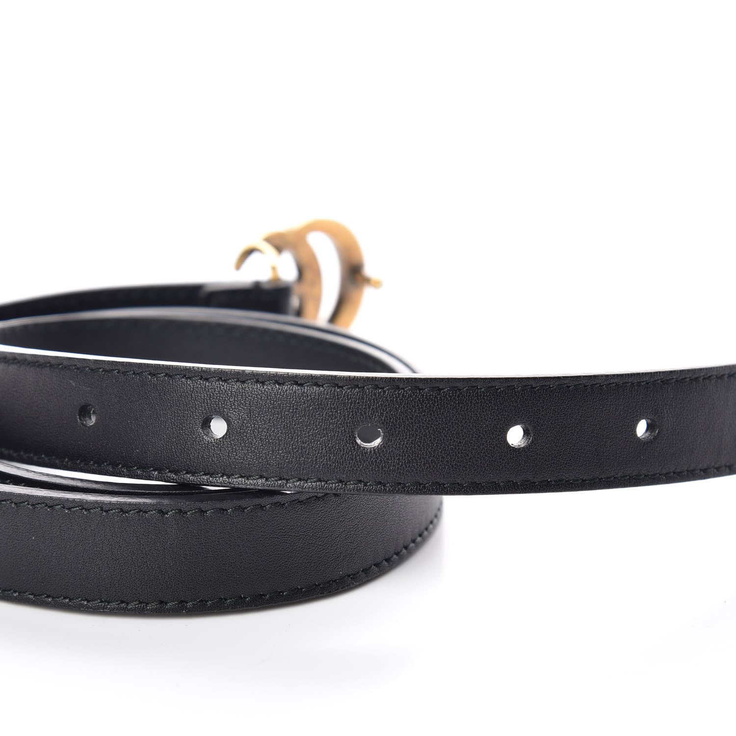 Gucci Calfskin Double G 20mm Belt 85 34 Black 4 of 6
