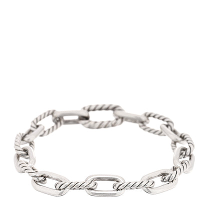 David Yurman Sterling Silver 8.5mm DY Madison Link Chain Bracelet 1 of 3