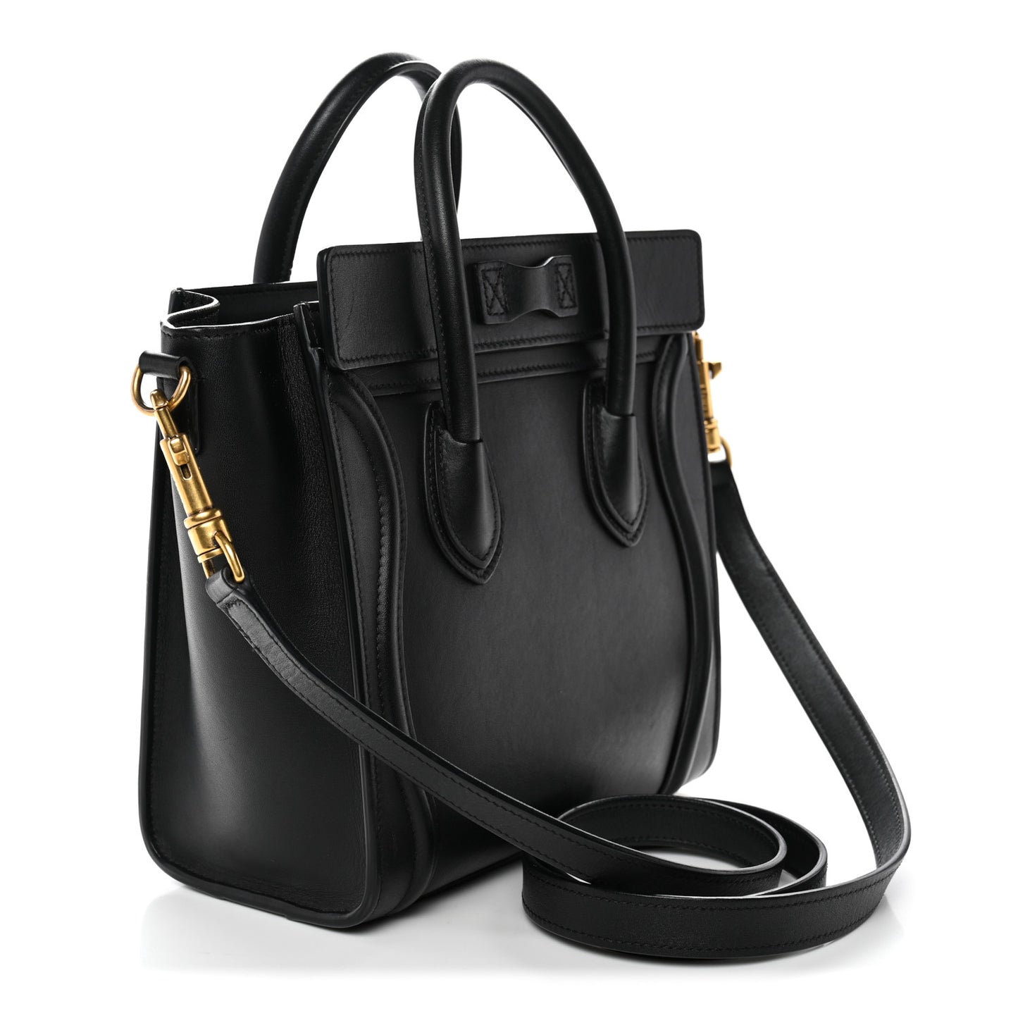 Smooth Calfskin Nano Luggage Black
