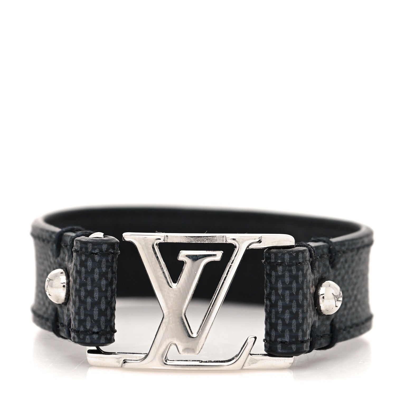Louis Vuitton Mens Damier Graphite Sign It Bracelet 1 of 5