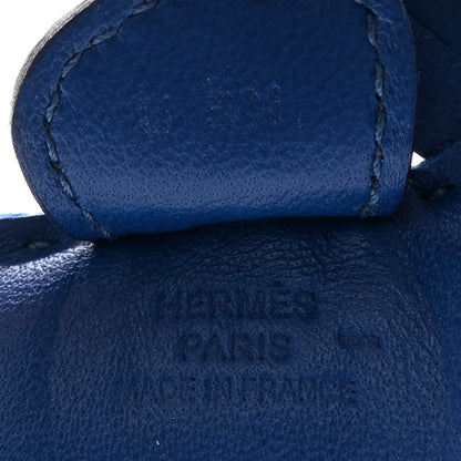 Hermes Milo Lambskin Lizard Touch Grigri Rodeo Horse Bag Charm PM Bleu France Bleu Saphir 3 of 4