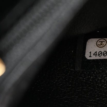 Chanel Metallic Tweed Quilted Clutch Black Gold 7 of 12