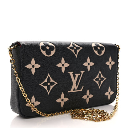 Louis Vuitton Empreinte Monogram Giant Felicie Pochette Black Beige 4 of 10