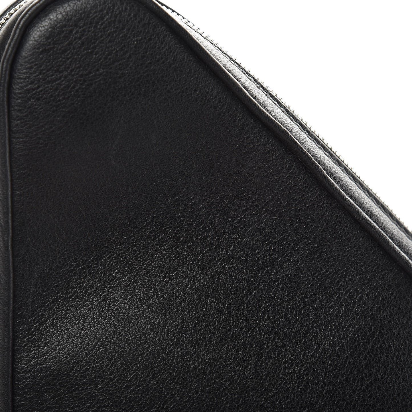 Calfskin M Triangle Pouch Black