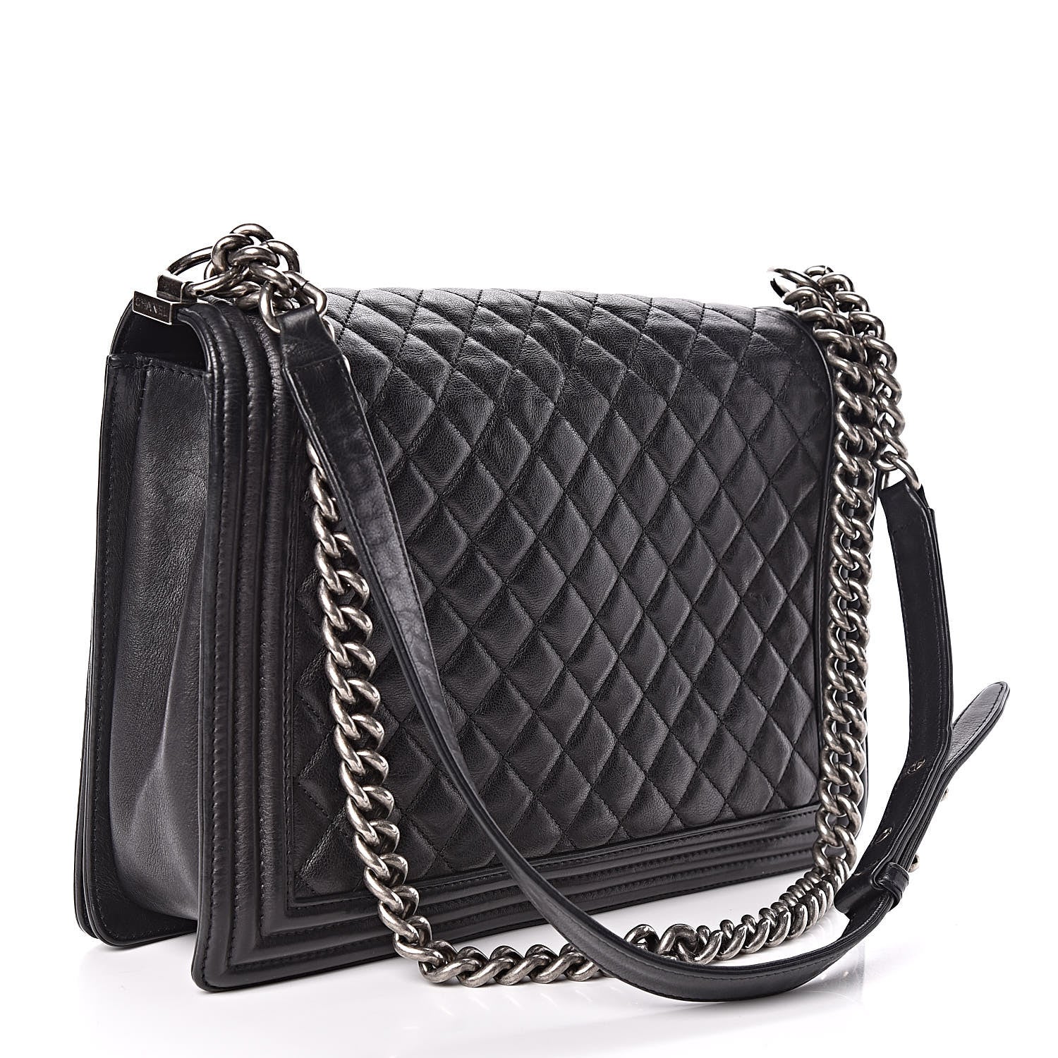 Chanel Calfskin Quilted Large Boy Flap Black 3 of 12