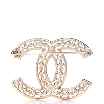 Chanel Metal CC Brooch Light Gold 3 of 5