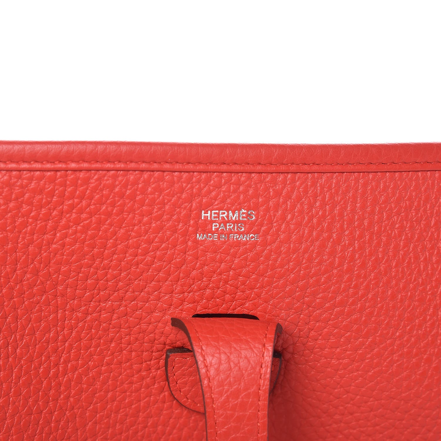 Hermes Taurillon Clemence Evelyne III PM Rouge Tomate 6 of 10