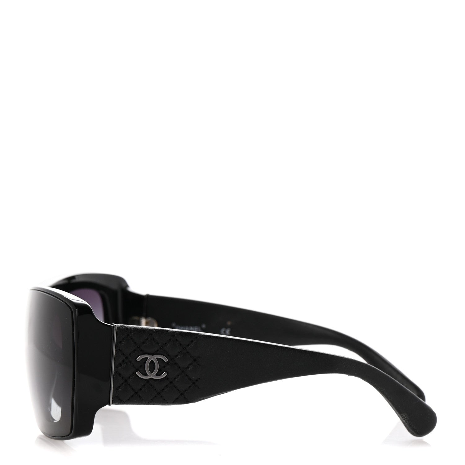 Chanel Lambskin Shield Quilted Sunglasses 71267 Black 3 of 7