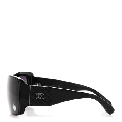Chanel Lambskin Shield Quilted Sunglasses 71267 Black 3 of 7