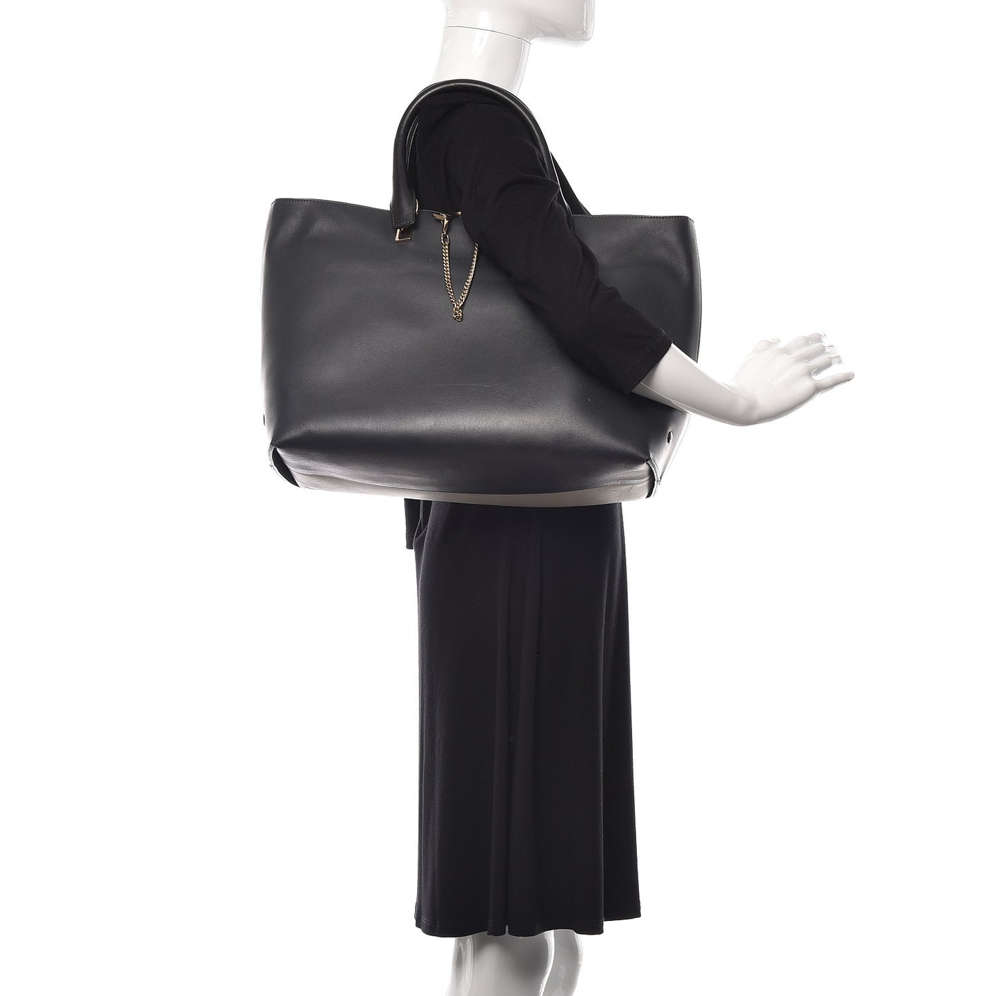 Smooth Calfskin Medium Baylee Two Tone Tote Marshmallow Grey Black