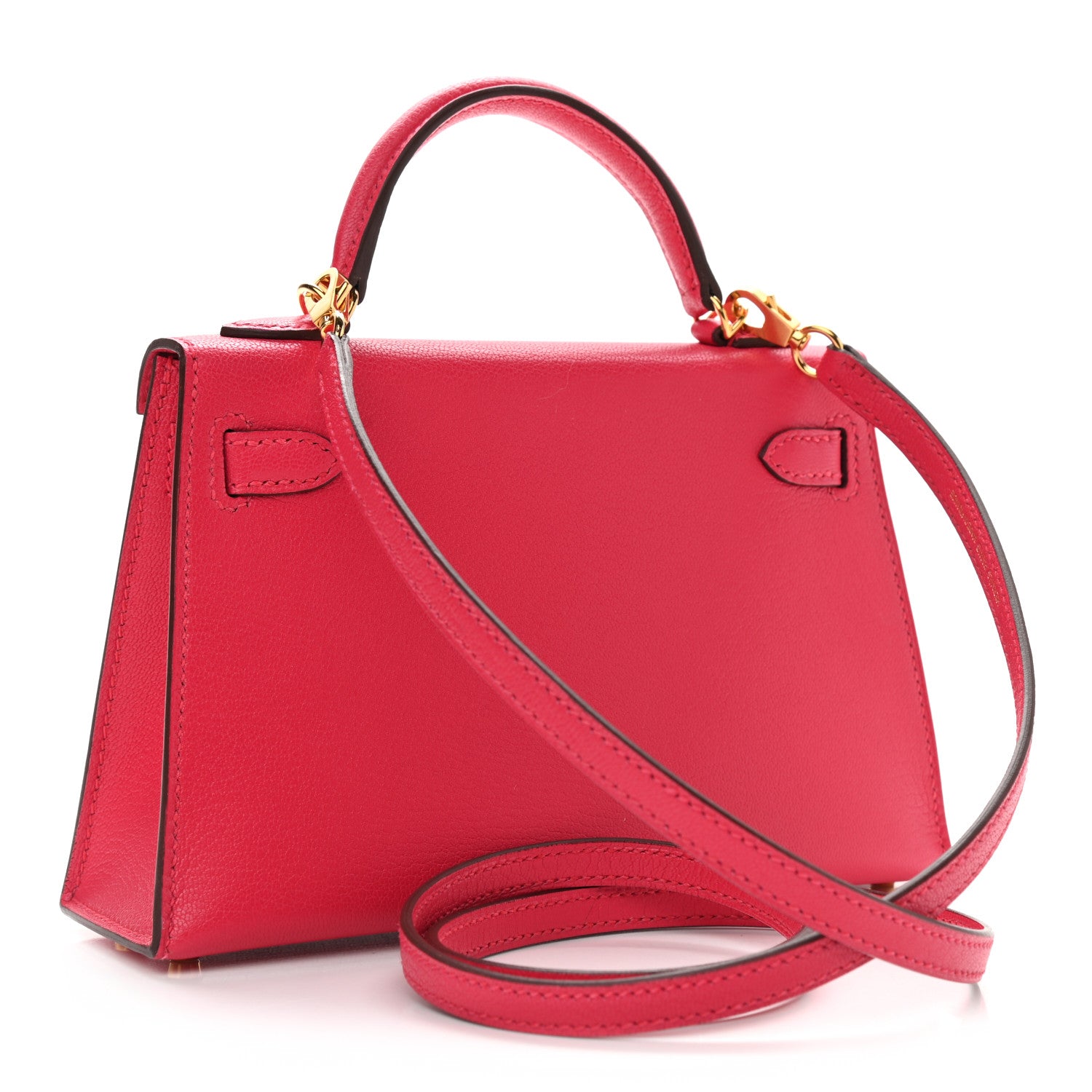 Hermes Chevre Mysore Mini Kelly Sellier 20 Rose Extreme 3 of 11