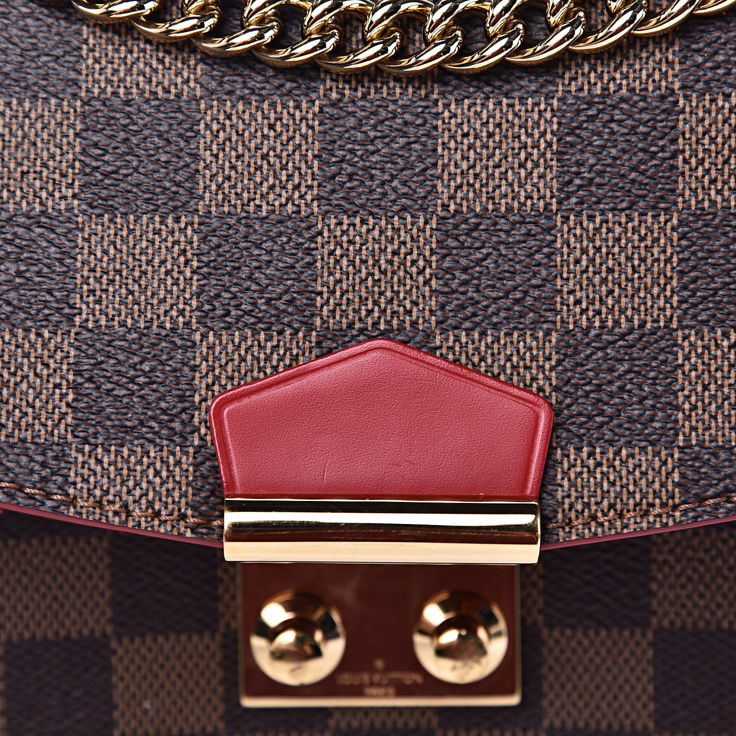 Louis Vuitton Damier Ebene Caissa Clutch Cherry 7 of 11