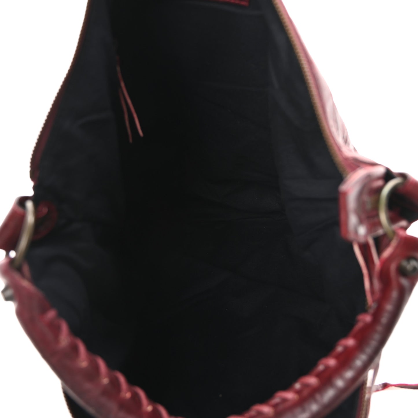 Agneau Classic Hardware Day Hobo Rouge Grenat