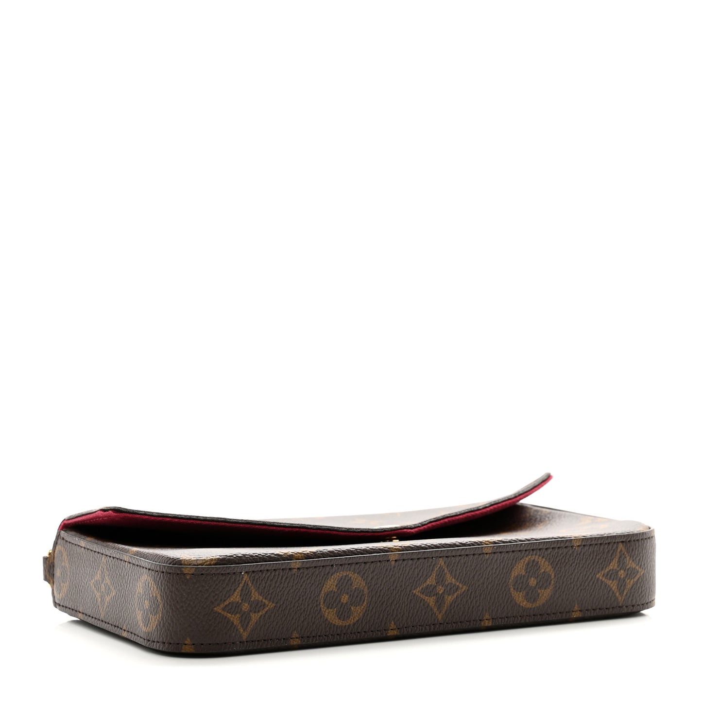 Monogram Pochette Felicie Chain Wallet Fuchsia