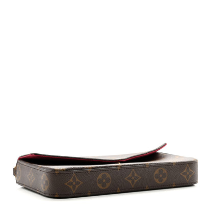 Louis Vuitton Monogram Pochette Felicie Chain Wallet Fuchsia 5 of 10