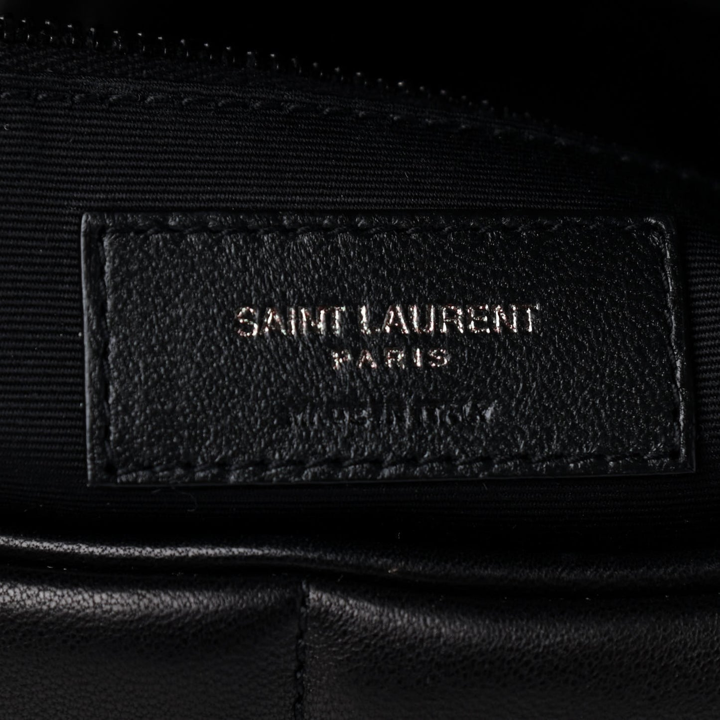 Lambskin Quilted Small Loulou Puffer Monogram Chain Satchel Black