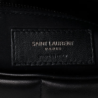 Saint Laurent Lambskin Quilted Small Loulou Puffer Monogram Chain Satchel Black 6 of 9