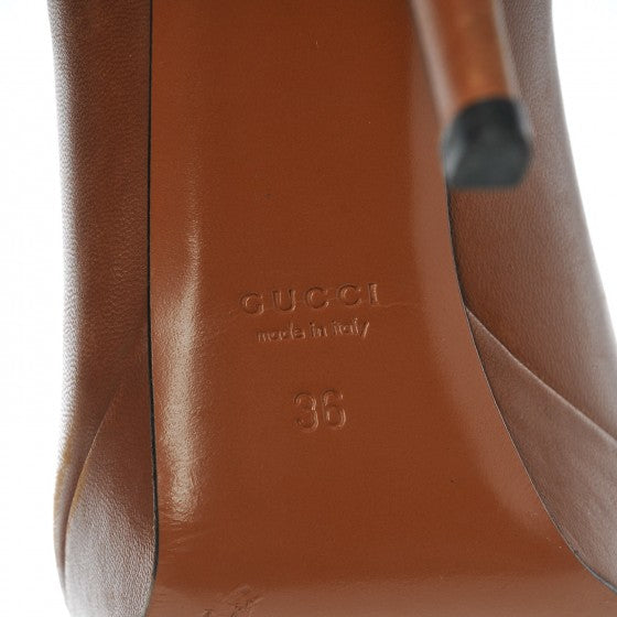 Gucci Nappa Betty Platform High Heel Pumps 36 Brown 9 of 11
