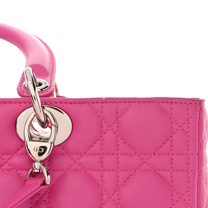 Christian Dior Lambskin Cannage Large Lady Dior Fuchsia Fuchsia 11 of 11