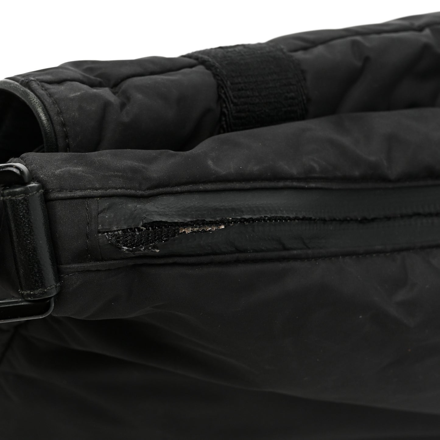 HOMME Nylon Saddle Messenger Bag Black