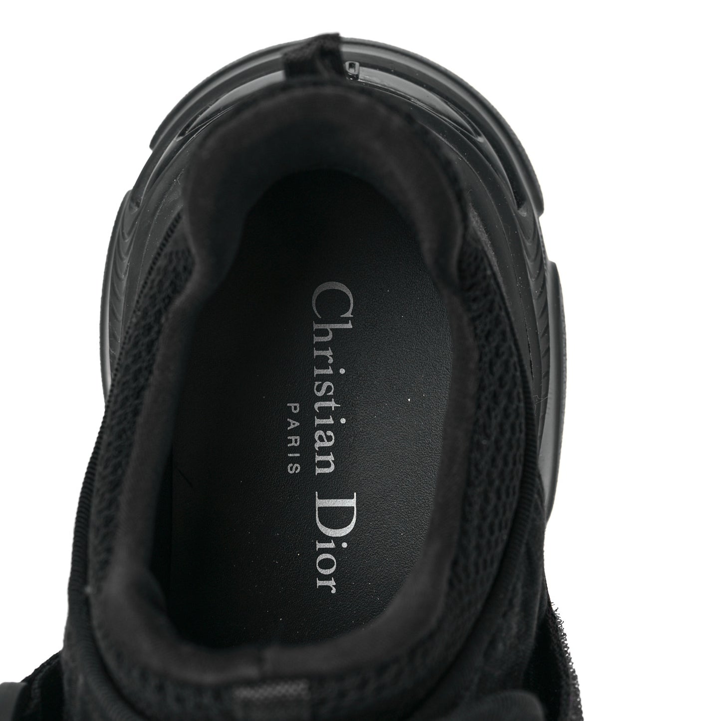 Shiny Oblique Technical Fabric Nylon Womens D-Wander Sneakers 38 Black